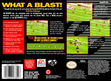 FIFA International Soccer (USA) box cover back